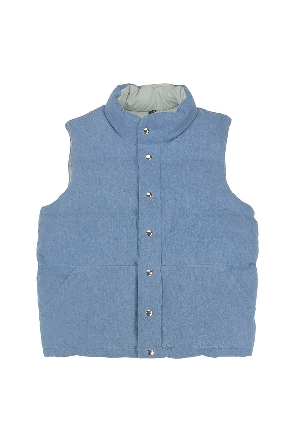 Hemp Denim Vest With Recycled Down  | Jungmaven Hemp Clothing & Accessories / Color: Light