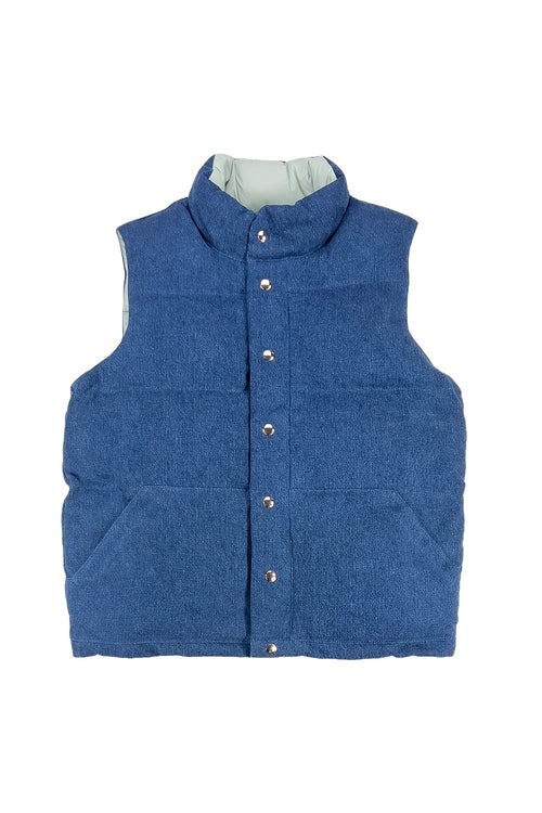 Hemp Denim Vest With Recycled Down  | Jungmaven Hemp Clothing & Accessories / Color: Medium