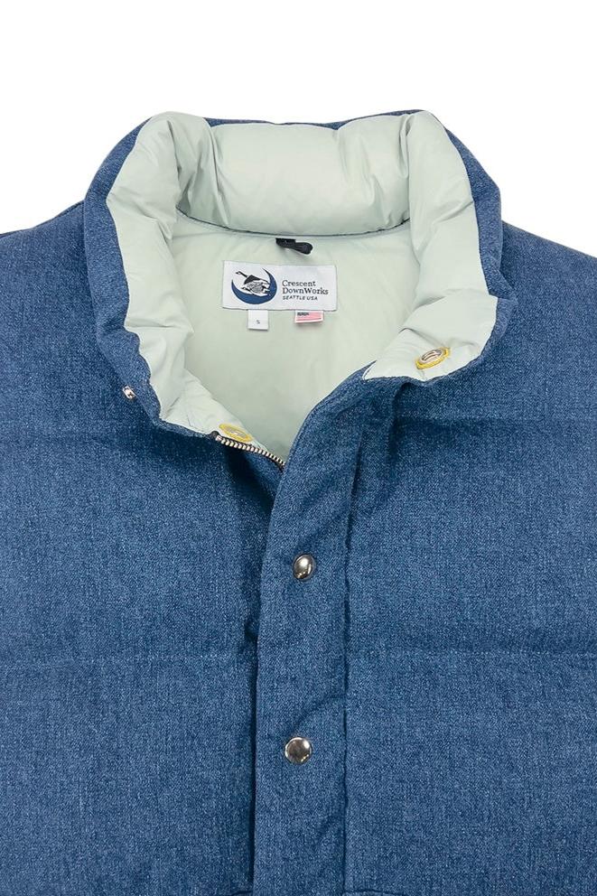 Hemp Denim Vest with Recycled Down | Jungmaven Hemp Clothing & Accessories / Color: