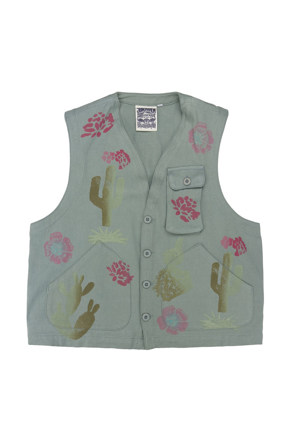 Desert Floral  Falcon Vest | Jungmaven Hemp Clothing & Accessories / Color: Clay Green