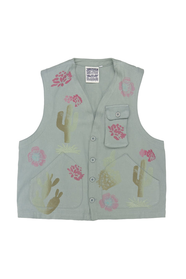 Desert Floral  Falcon Vest | Jungmaven Hemp Clothing & Accessories / Color: Clay Green