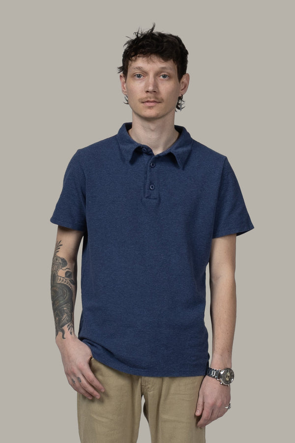 Heathered Fields Polo | Jungmaven Hemp Clothing & Accessories / Color: