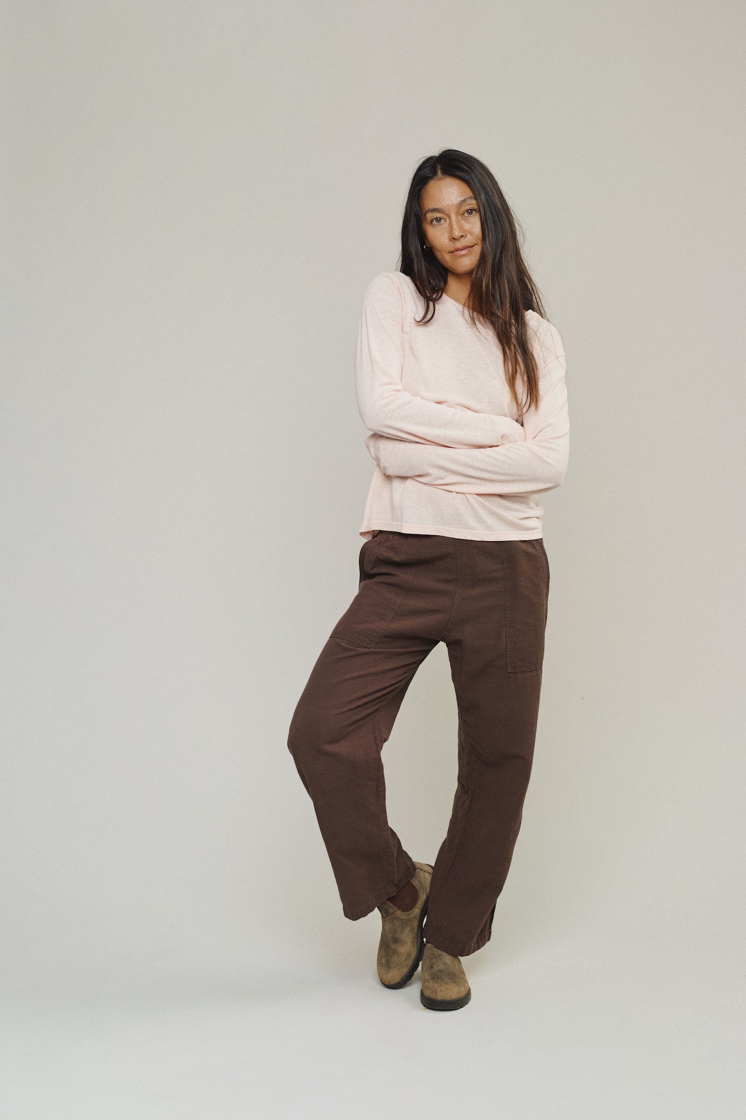 Encanto Long Sleeve Tee | Jungmaven Hemp Clothing & Accessories / model_desc: Tamiko is 5’8” wearing Small
