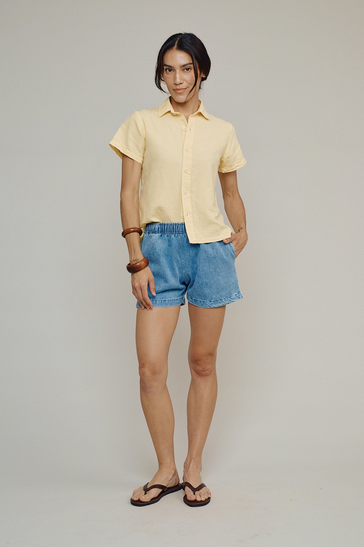 Cóbano Denim Short | Jungmaven Hemp Clothing & Accessories / Color: