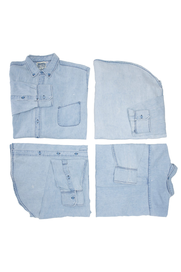 Vintage Denim Catalina Button Down Shirt | Jungmaven Hemp Clothing & Accessories / Color: