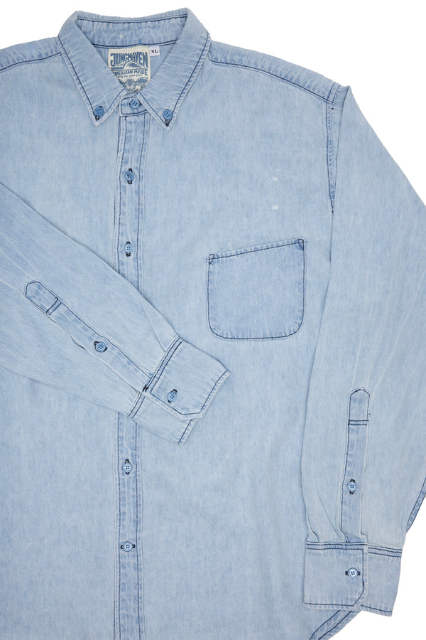 Vintage Denim Catalina Button Down Shirt | Jungmaven Hemp Clothing & Accessories / Color: