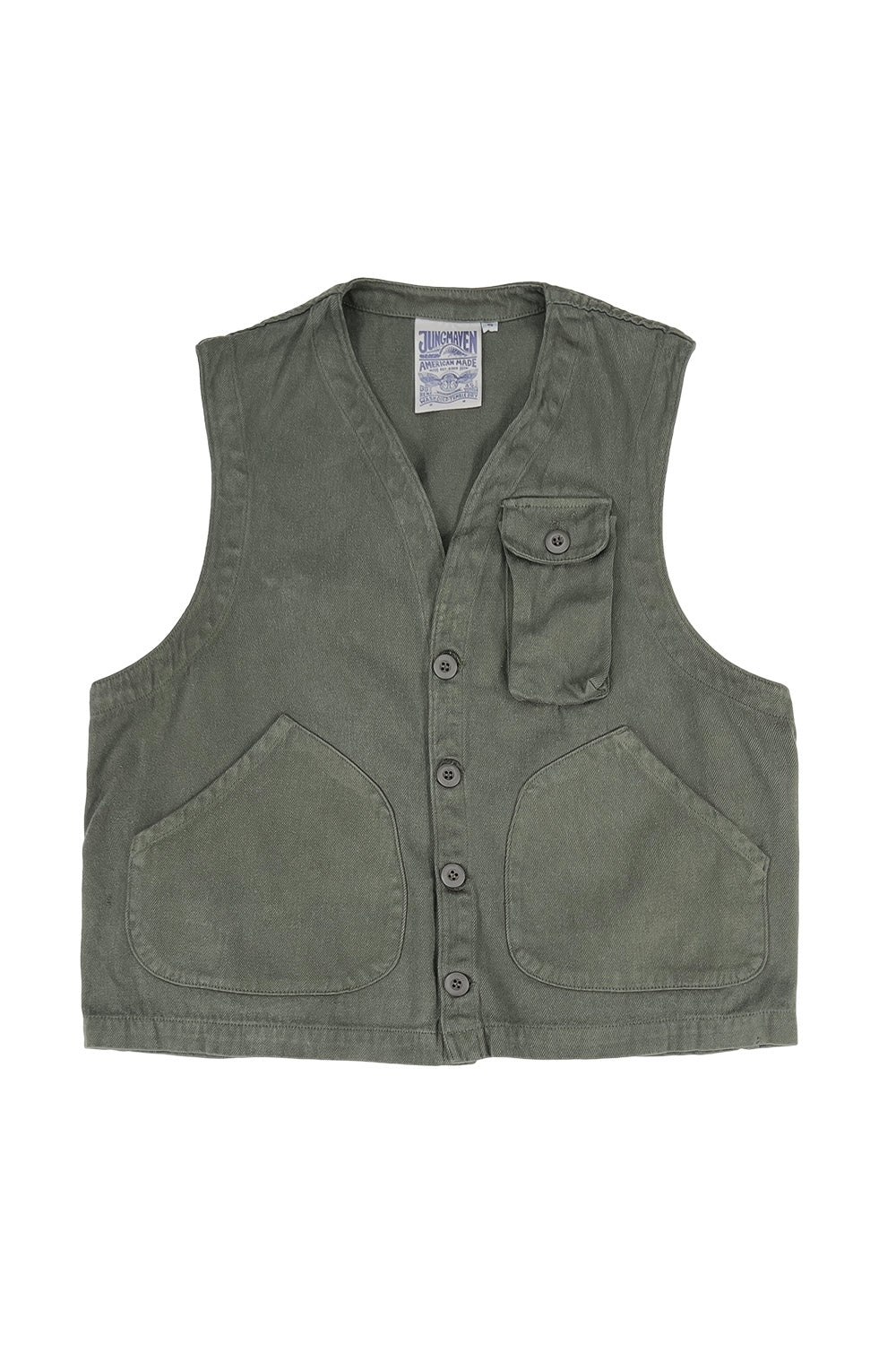 Falcon Vest | Jungmaven Hemp Clothing & Accessories / Color: Olive Green