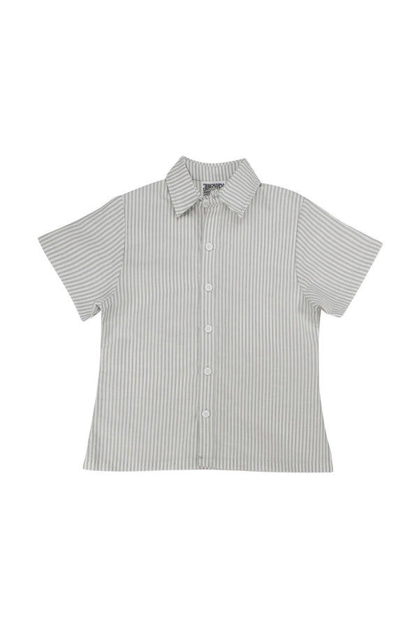 Faria Shirt | Jungmaven Hemp Clothing & Accessories / Color: Lt. Gray Stripe 