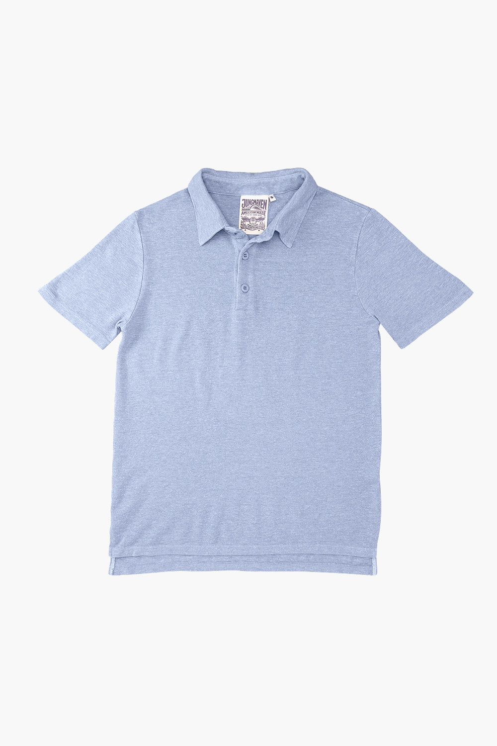 Heathered Fields Polo | Jungmaven Hemp Clothing & Accessories / Color: Rain Washed