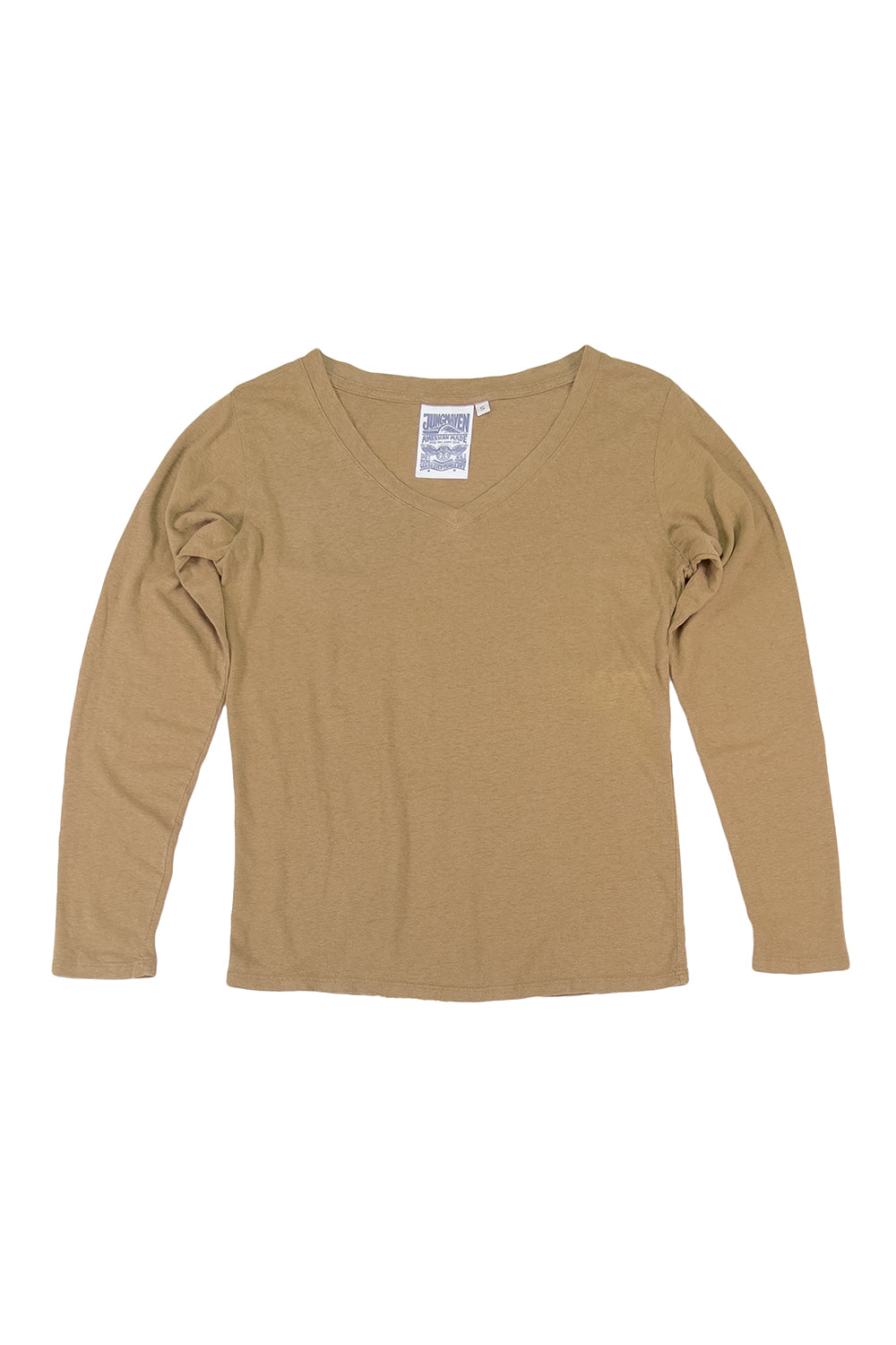 Finch Long Sleeve V-neck | Jungmaven Hemp Clothing & Accessories / Color: Coyote
