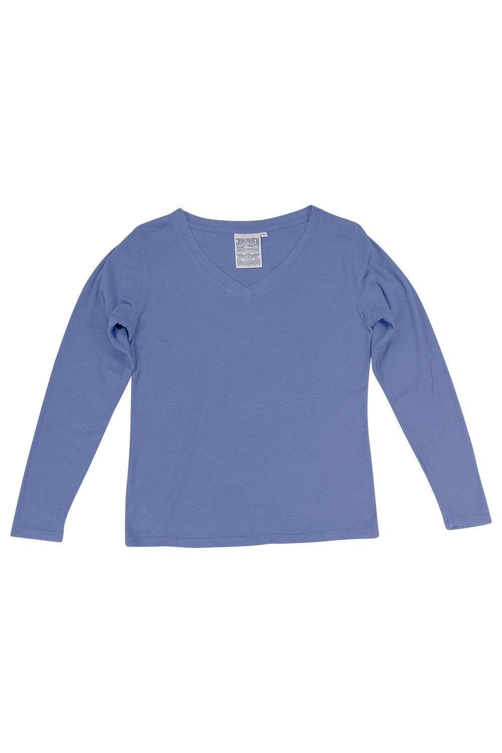 Finch Long Sleeve V-neck | Jungmaven Hemp Clothing & Accessories / Color: Wisteria