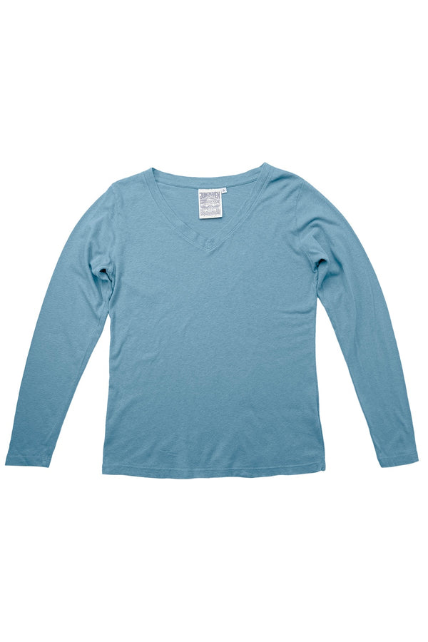 Finch Long Sleeve V-neck | Jungmaven Hemp Clothing & Accessories / Color: Blue Heaven