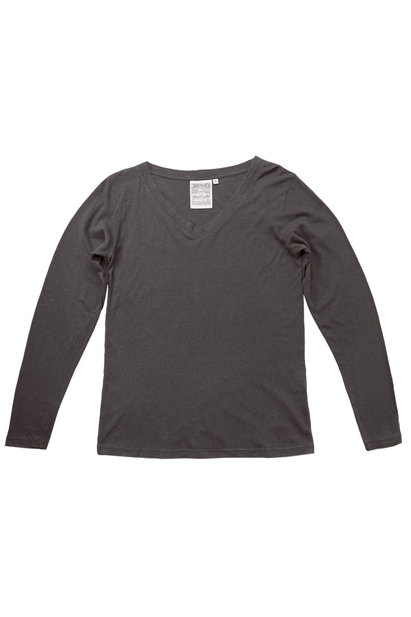 Finch Long Sleeve V-neck | Jungmaven Hemp Clothing & Accessories / Color: Coffee Bean