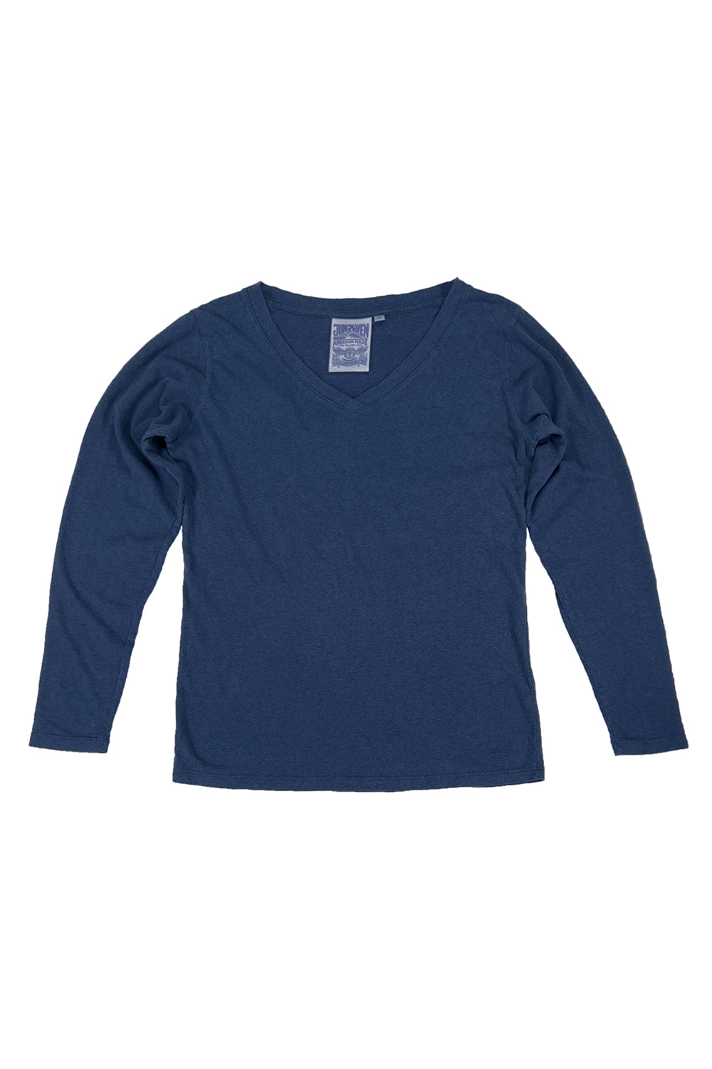 Finch Long Sleeve V-neck | Jungmaven Hemp Clothing & Accessories / Color: Navy