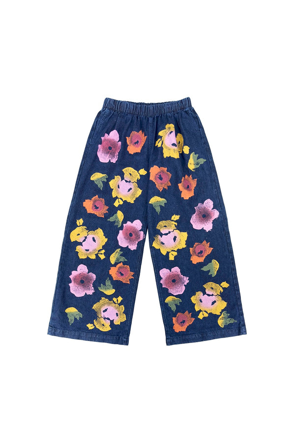 Floral Disco Denim Pant | Jungmaven Hemp Clothing & Accessories / Color: Dark