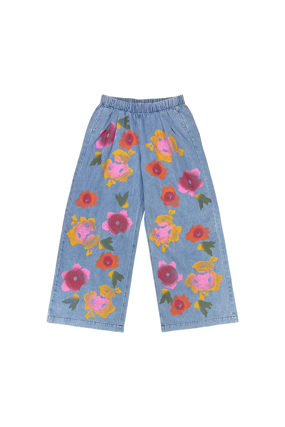 Floral Denim Disco Pant