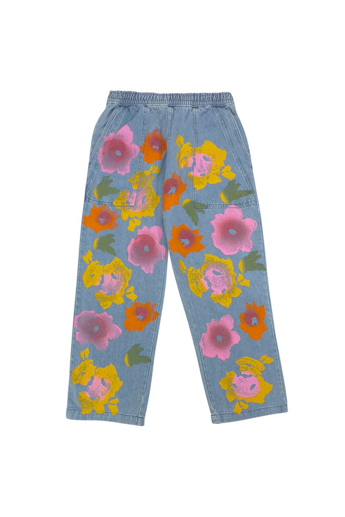 Floral Ocean Denim Pant | Jungmaven Hemp Clothing & Accessories / Color: Light