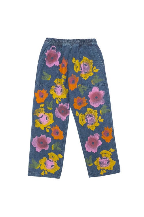 Floral Ocean Denim Pant | Jungmaven Hemp Clothing & Accessories / Color: Medium