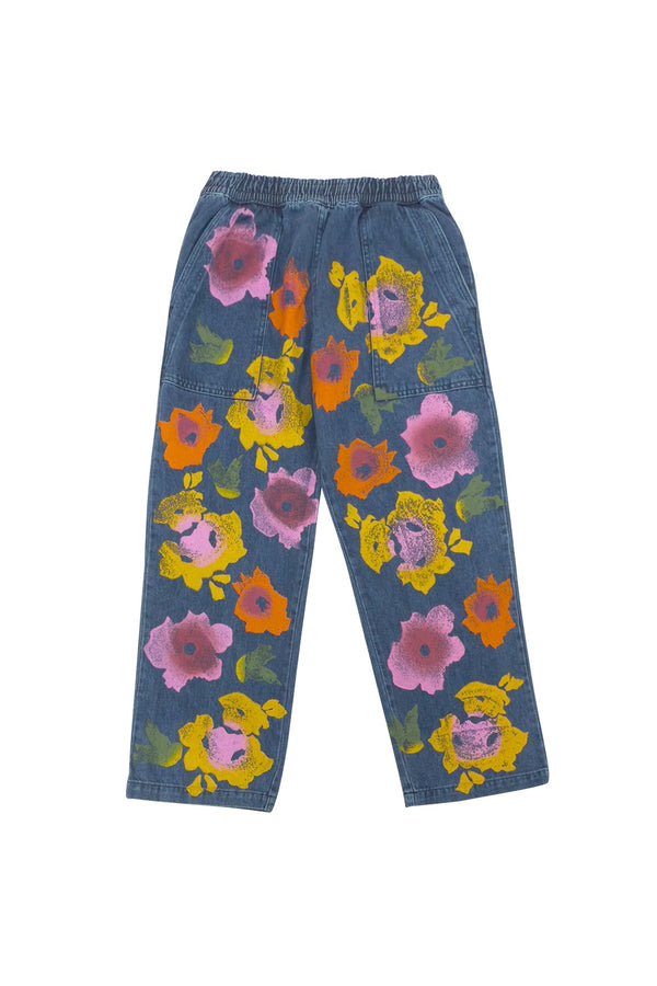 Floral Ocean Denim Pant | Jungmaven Hemp Clothing & Accessories / Color: Medium