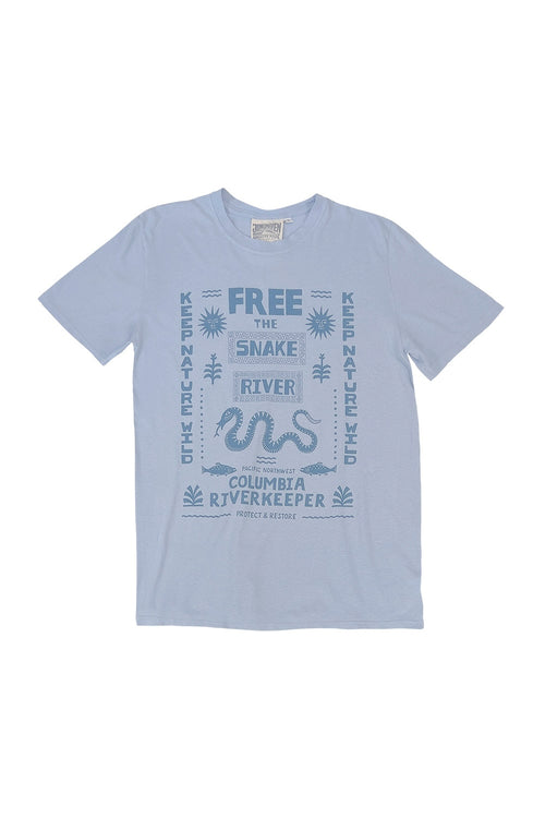 Free The Snake River Basic Tee | Jungmaven Hemp Clothing & Accessories / Color: Coastal Blue