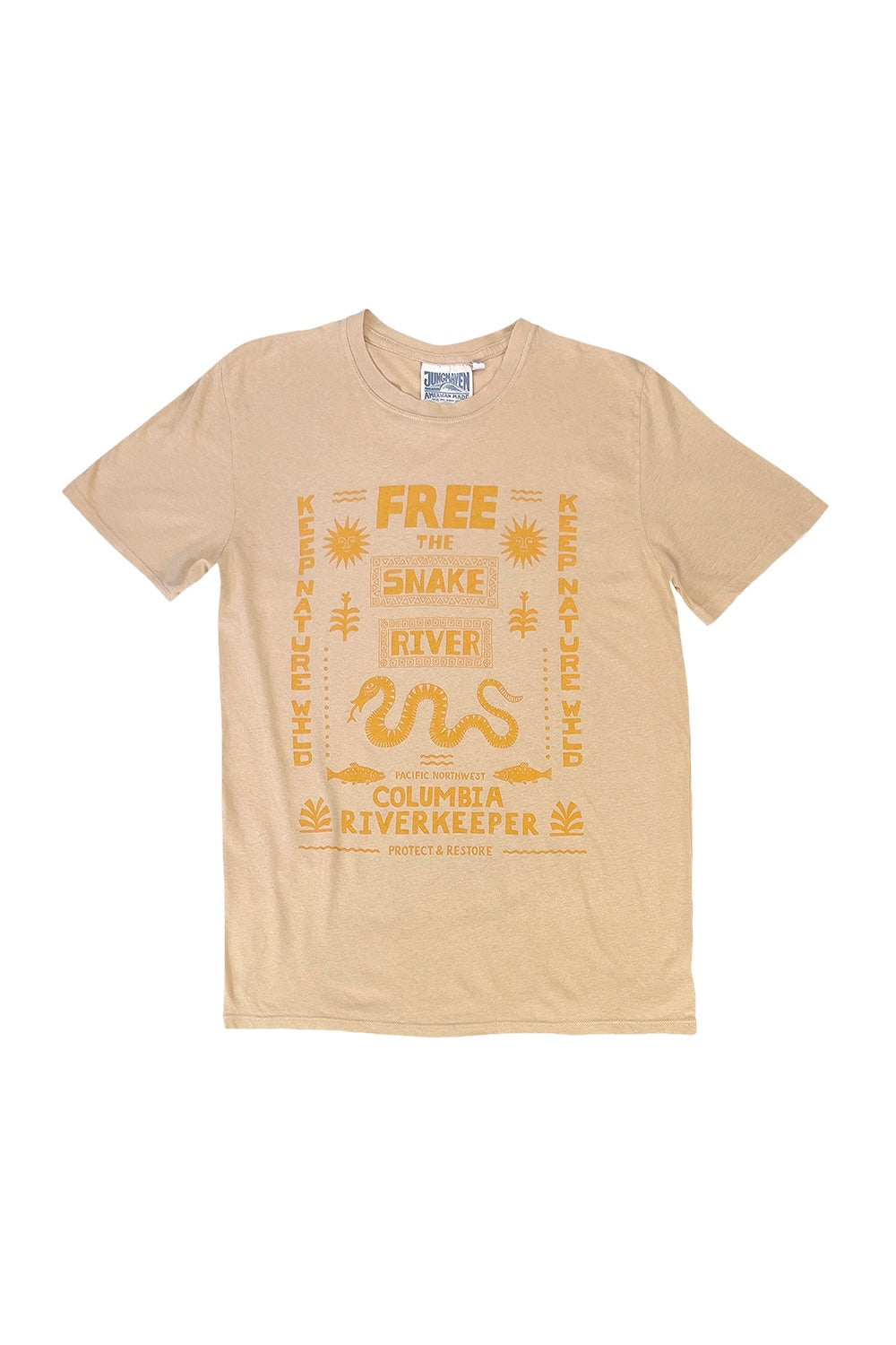 Free The Snake River Basic Tee | Jungmaven Hemp Clothing & Accessories / Color: Oat Milk