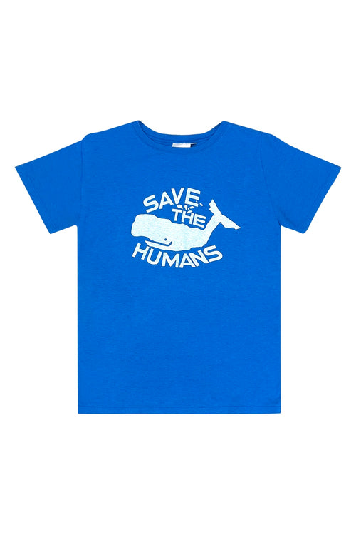 Save the Humans Grom Tee | Jungmaven Hemp Clothing & Accessories / Color: Galaxy Blue