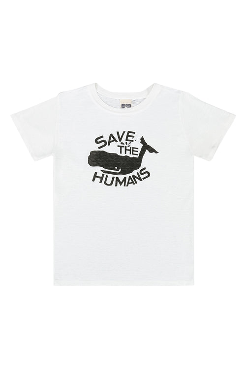 Save the Humans Grom Tee | Jungmaven Hemp Clothing & Accessories / Color: Washed White