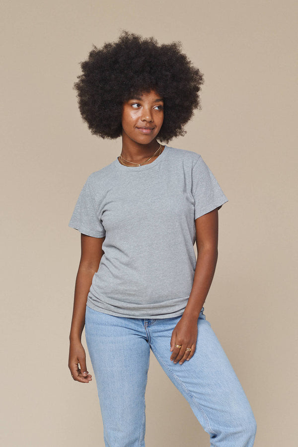 Heathered Lorel Tee | Jungmaven Hemp Clothing & Accessories / model_desc: Abeba is 5’6” wearing S