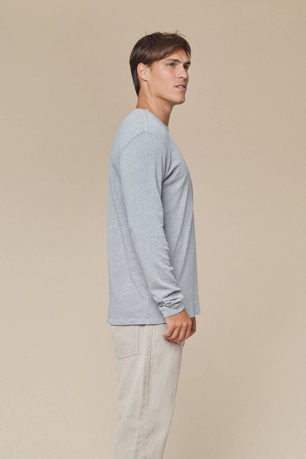 Heathered Baja Long Sleeve Pocket Tee | Jungmaven Hemp Clothing & Accessories / Color: