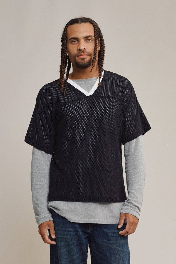 Myles Mesh Jersey | Jungmaven Hemp Clothing & Accessories / model_desc: Davon is 6’0” wearing Large