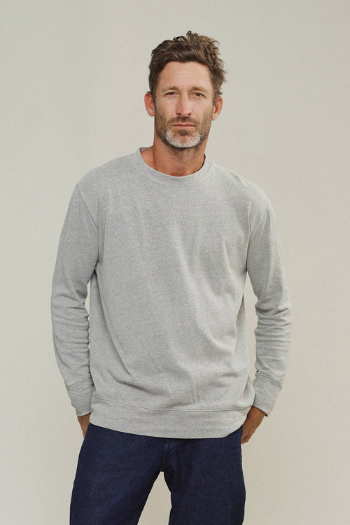 Heathered California Pullover | Jungmaven Hemp Clothing & Accessories / model_desc: Bryan is 6’1” wearing Large