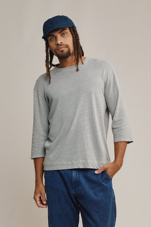Heathered Cardiff 3/4 Sleeve Tee | Jungmaven Hemp Clothing & Accessories / Color: