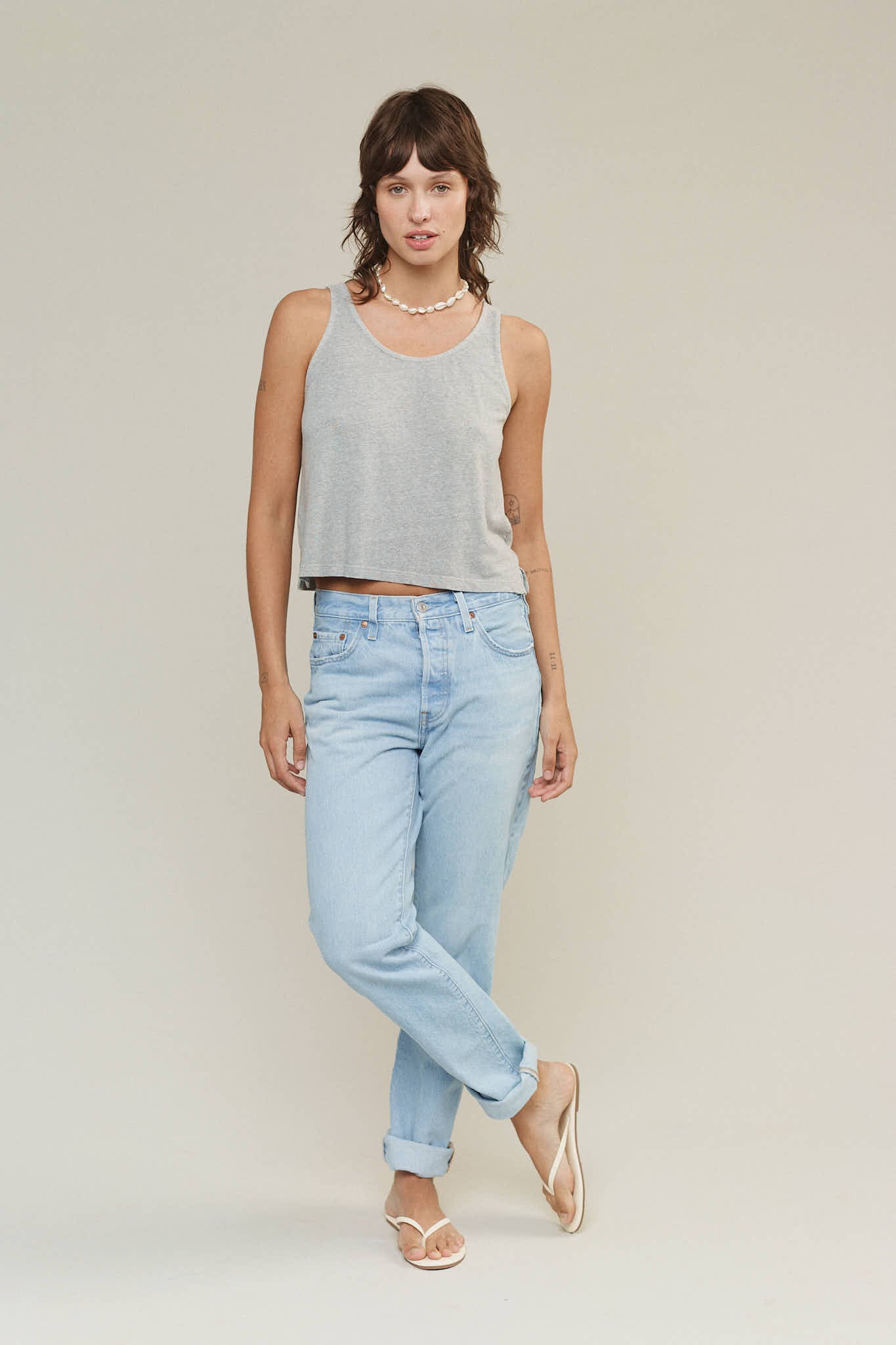 Heathered Cropped Tank | Jungmaven Hemp Clothing & Accessories
