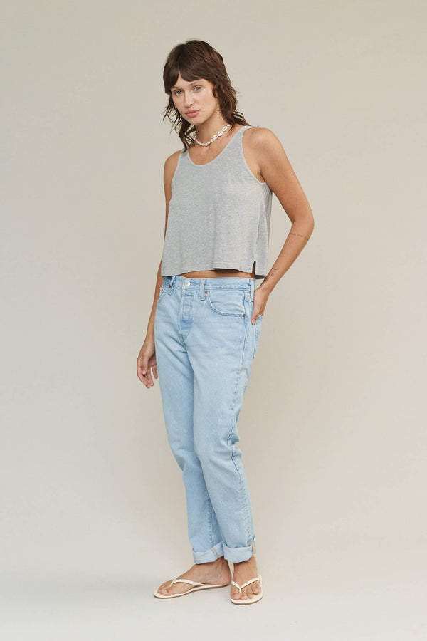 Heathered Cropped Tank | Jungmaven Hemp Clothing & Accessories / Color: