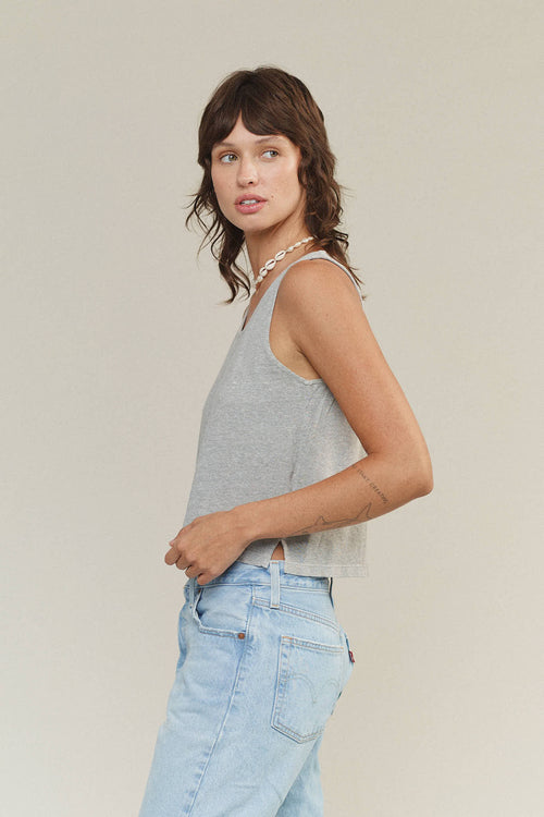 Heathered Cropped Tank | Jungmaven Hemp Clothing & Accessories / Color: