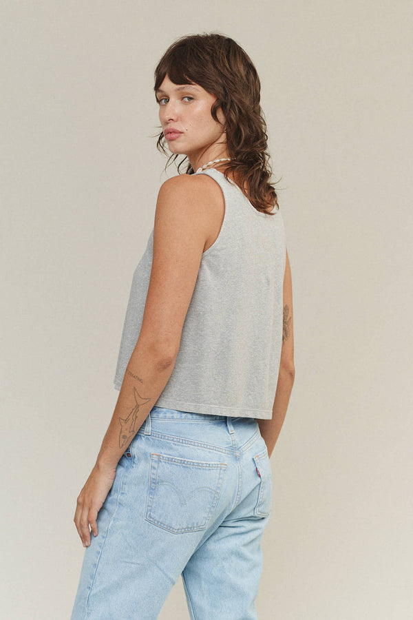 Heathered Cropped Tank | Jungmaven Hemp Clothing & Accessories / Color: