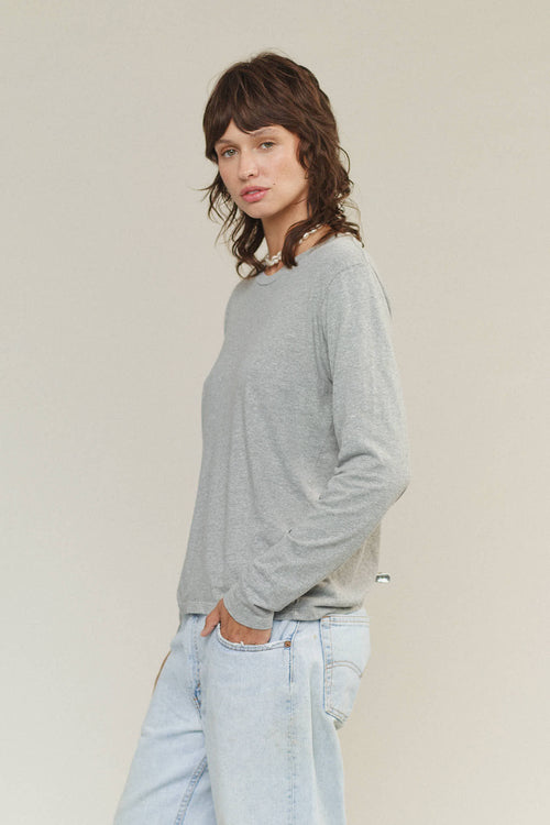 Heathered Encanto Long Sleeve Tee | Jungmaven Hemp Clothing & Accessories / Color: