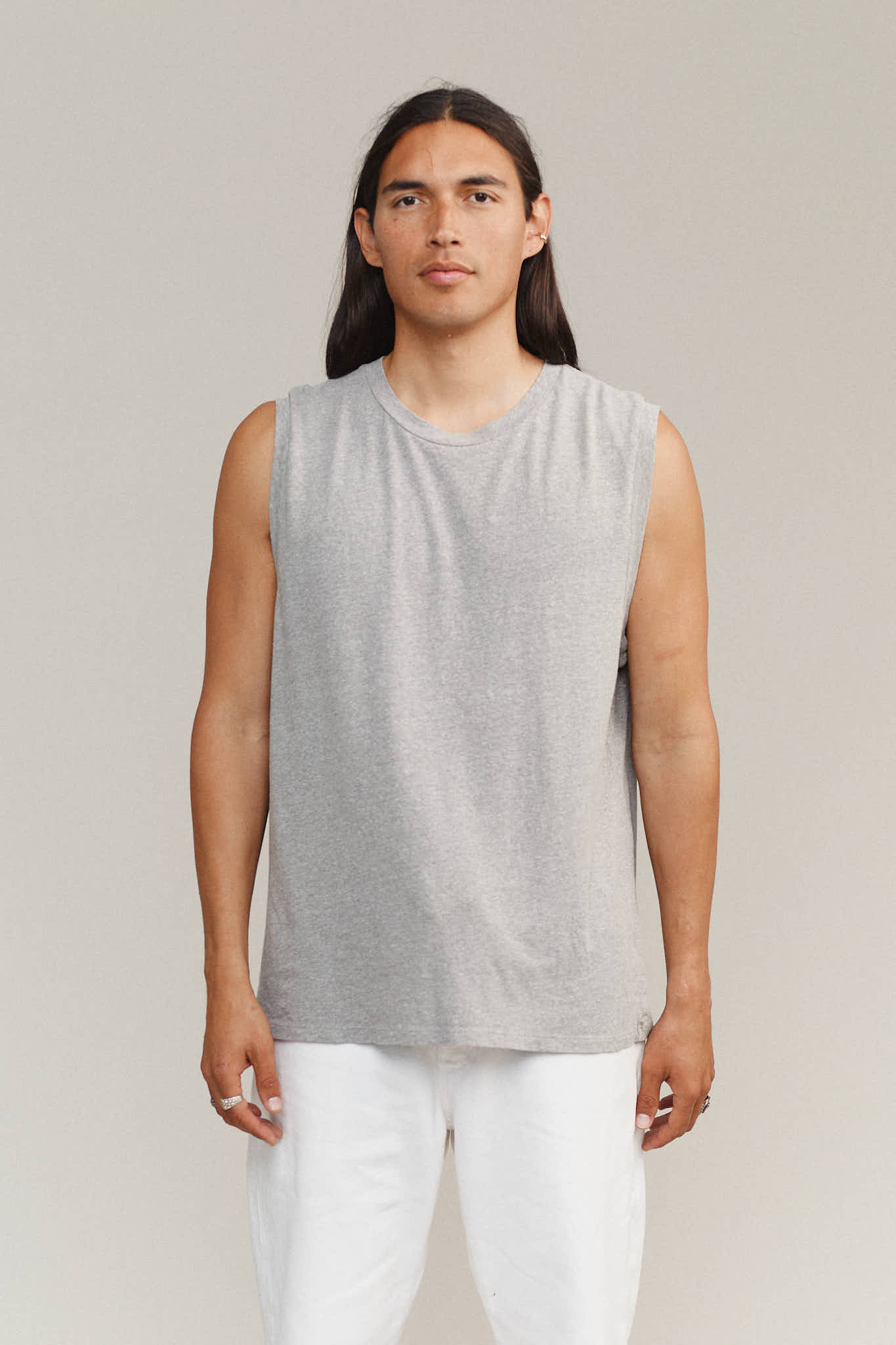 Heathered Malibu Muscle Tee | Jungmaven Hemp Clothing