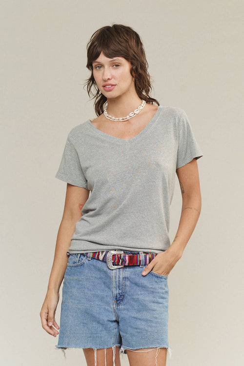 Heathered Paige V-neck | Jungmaven Hemp Clothing & Accessories / Color: