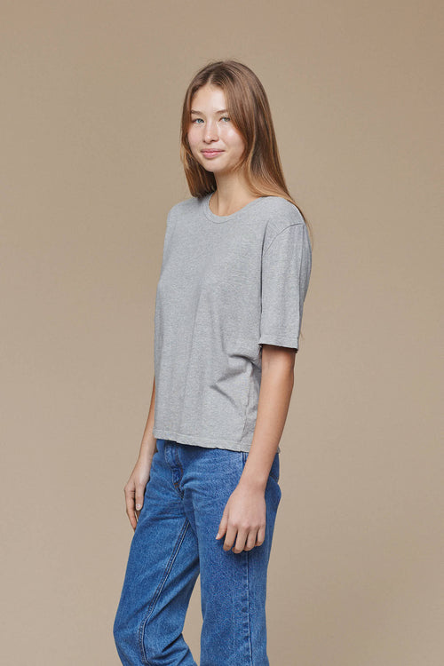 Heathered Silverlake Cropped Tee | Jungmaven Hemp Clothing & Accessories / Color: