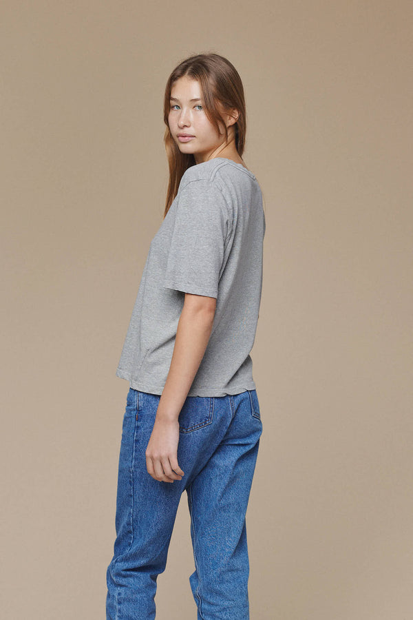 Heathered Silverlake Cropped Tee | Jungmaven Hemp Clothing & Accessories / Color: