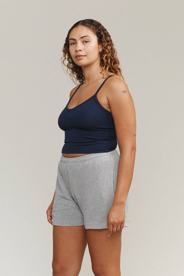 Heathered Sun Short | Jungmaven Hemp Clothing & Accessories / model_desc: Paige is  5’8” wearing M