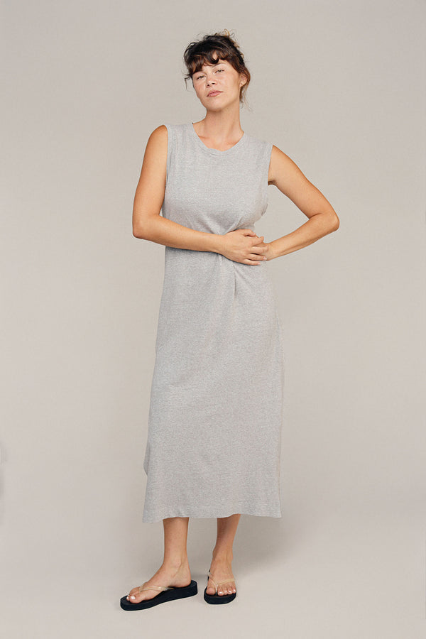 Heathered Hermosa Dress | Jungmaven Hemp Clothing & Accessories / model_desc: Sydney is 5’8” wearing S