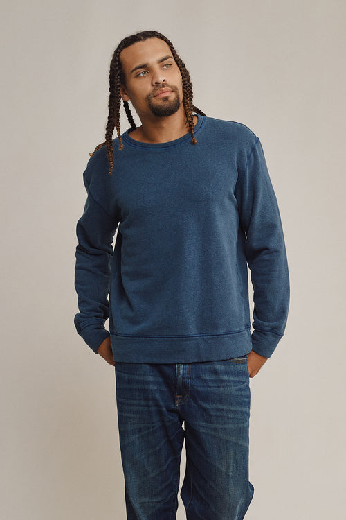 Heathered Fleece Tahoe Sweatshirt | Jungmaven Hemp Clothing & Accessories / model_desc: Davon is 6’0” wearing L