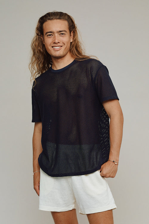 Highline Mesh Tee | Jungmaven Hemp Clothing & Accessories / model_desc: Conrad is 6’1” wearing Medium