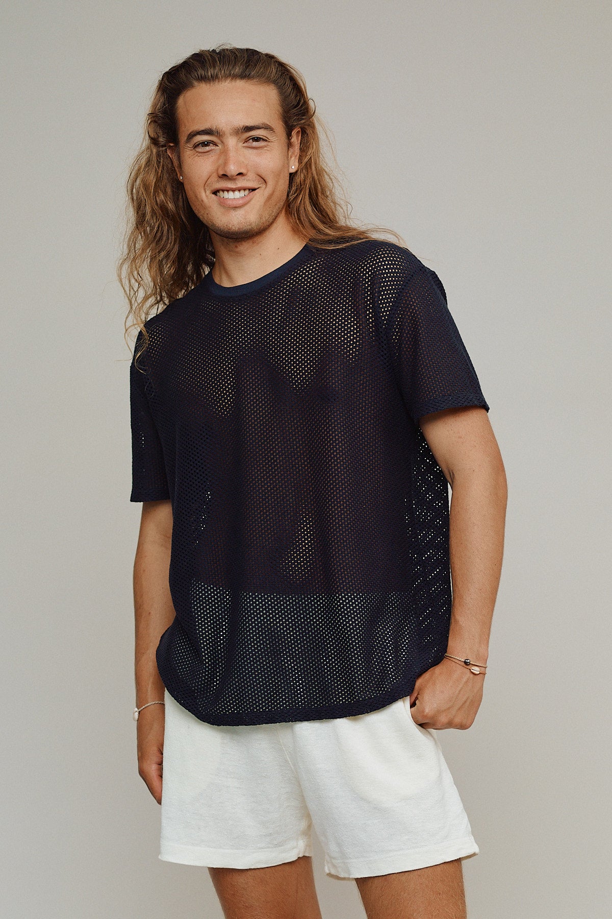 Highline Mesh Tee | Jungmaven Hemp Clothing & Accessories / model_desc: Conrad is 6’1” wearing Medium