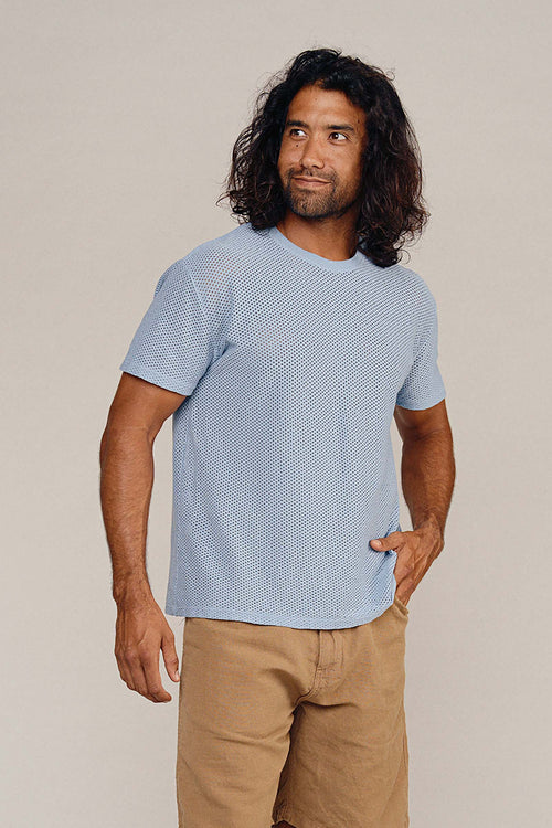 Highline Mesh Tee | Jungmaven Hemp Clothing & Accessories / model_desc: Matias is 6’2” wearing L