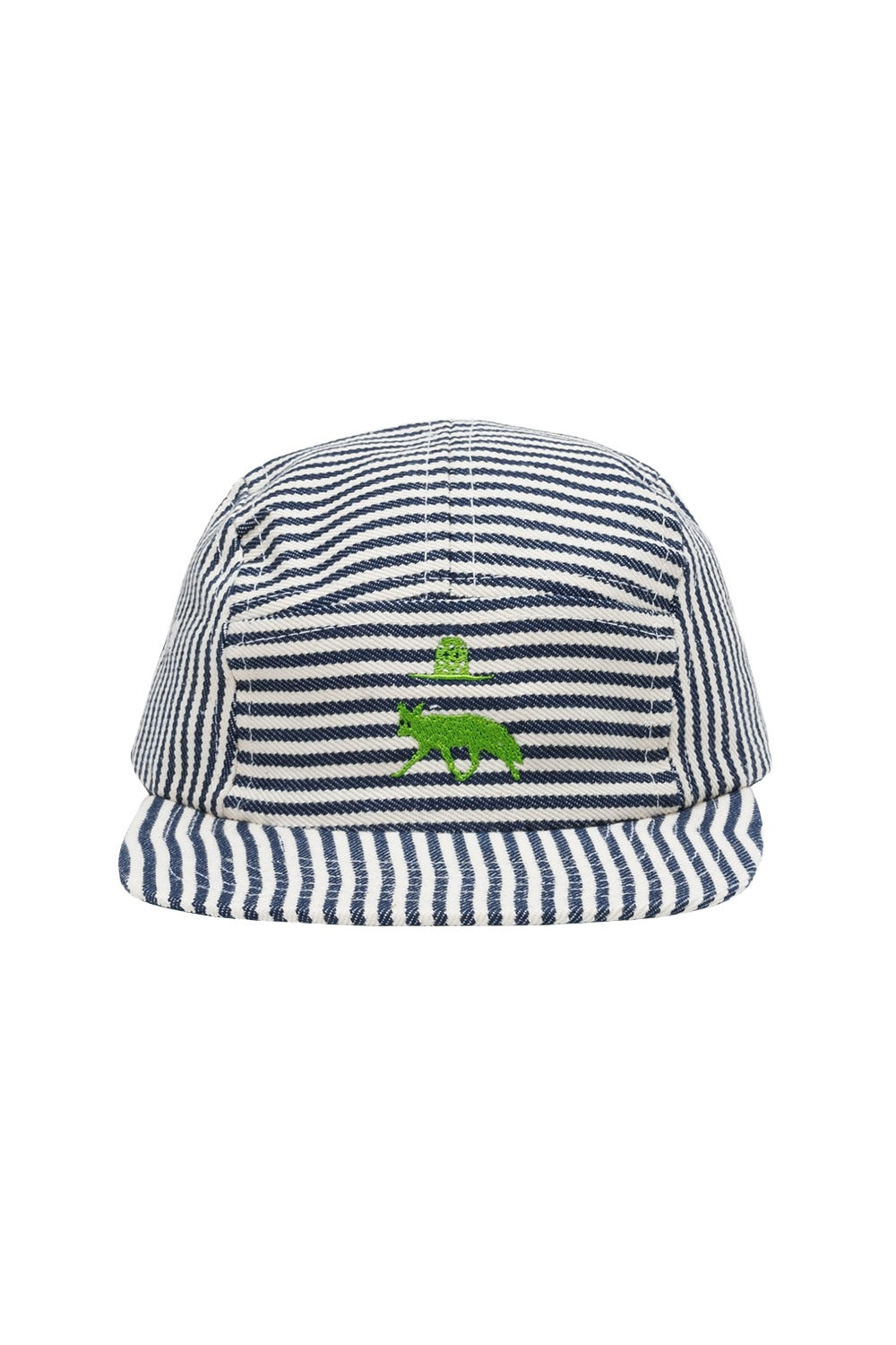 【GRAPE】Code Print Striped Hooded Hat Coyote Hickory Stripe Cap | Jungmaven Hemp Clothing & Accessories