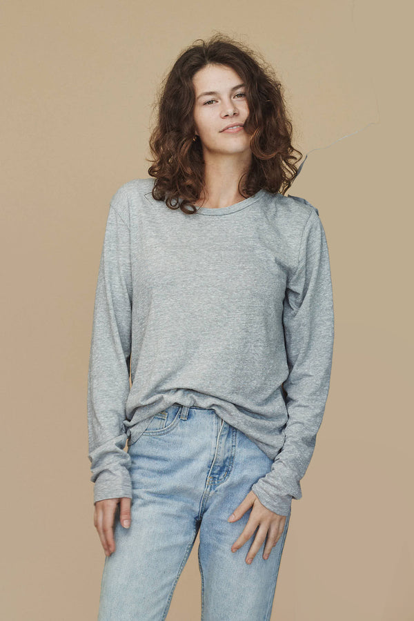 Heathered Encanto Long Sleeve Tee | Jungmaven Hemp Clothing & Accessories / Color: