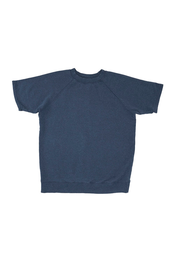 Heathered Magnuson Short Sleeve Raglan | Jungmaven Hemp Clothing & Accessories / Color: Deep Indigo